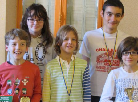 Les cinq brillants lauréats de l&lsquo;AVEC ! De gauche à droite : D. Delepaut, M. Baheu, Y. Delepaut, N. Caboche, et J. Molle.