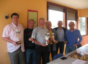 De gauche à droite : P. DIDIER, J-L. BOURQUARD, E. TERNOY, J-M. ROBIOLLE, M. REYNAUD et E. MAUDUIT